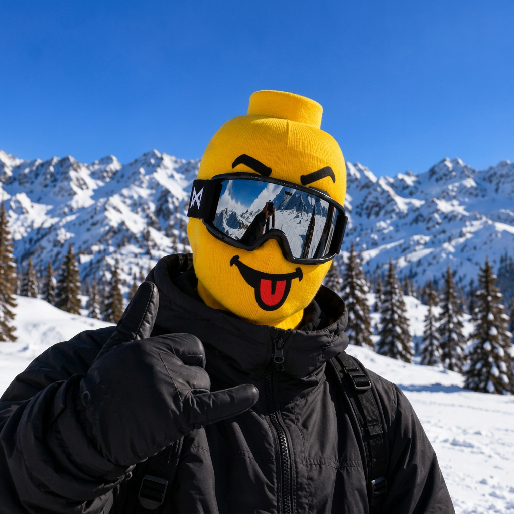 Enhanced tongue-out mask photo