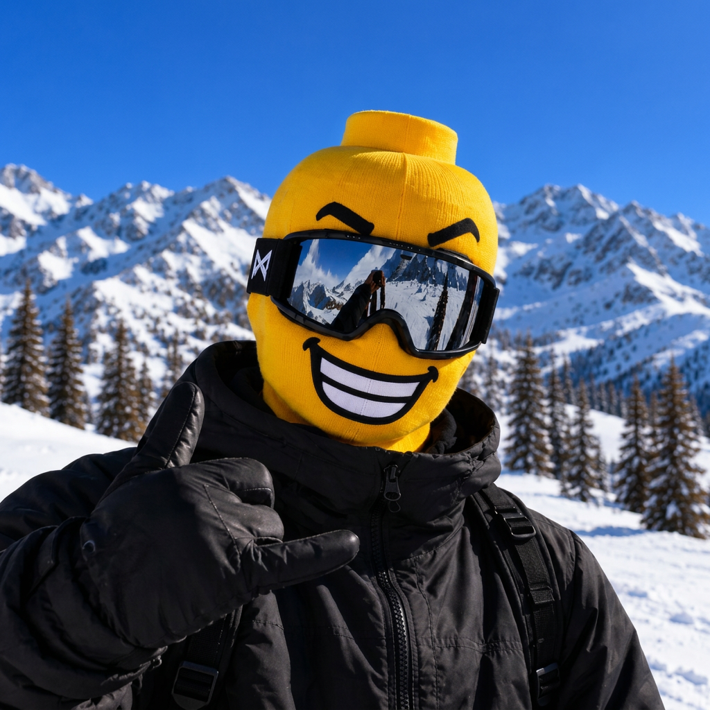 Enhanced white-grin mask photo